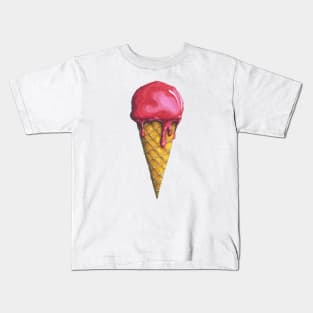 Strawberry Ice-cream Cone Kids T-Shirt